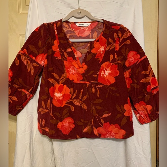 Sonoma Tops - Corduroy floral shirt